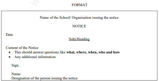 English Writing Skills Class 12